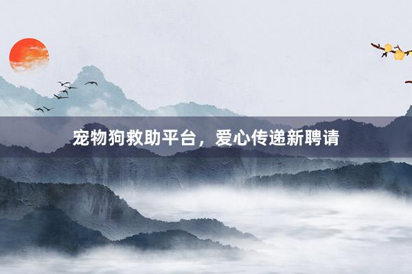 宠物狗救助平台，爱心传递新聘请